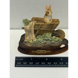 Vintage Border Fine Art Beatrix Potter Peter Rabbit Wheelbarrow Colletibles